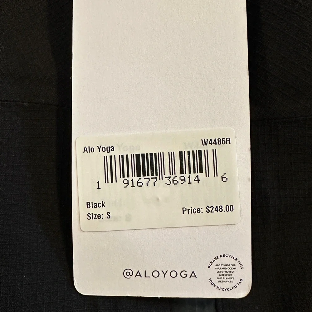 ALO Yoga Black Enhance Bonded Hooded Jacket - Picture 4 of 4